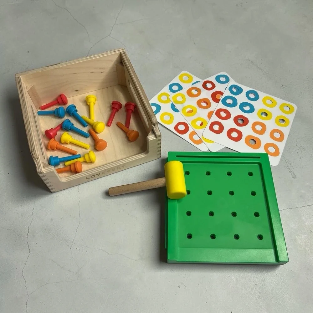 Lovevery Match & Tap Box Toy Investigator Play Kit Hammer Montessori Toddler